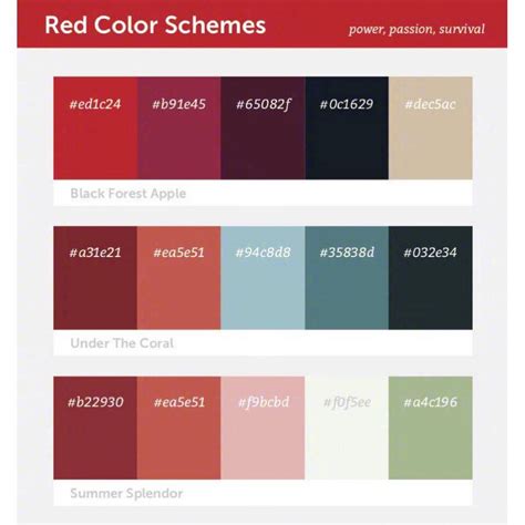 Pin by Petra on Color Schemes | Red color schemes, Color schemes, Color