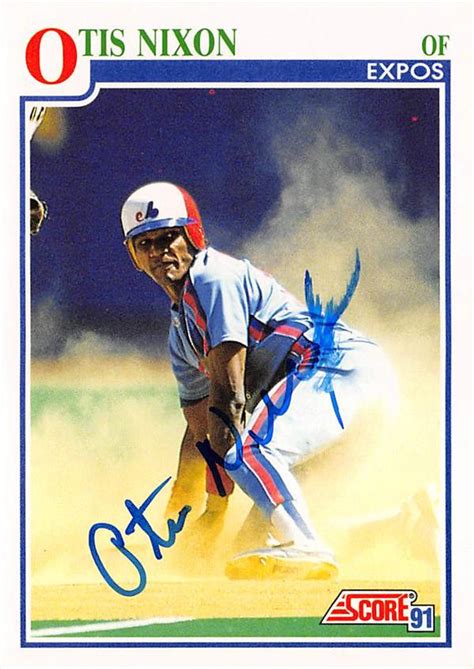 Otis Nixon autographed Baseball Card (Montreal Expos) 1991 Score #431