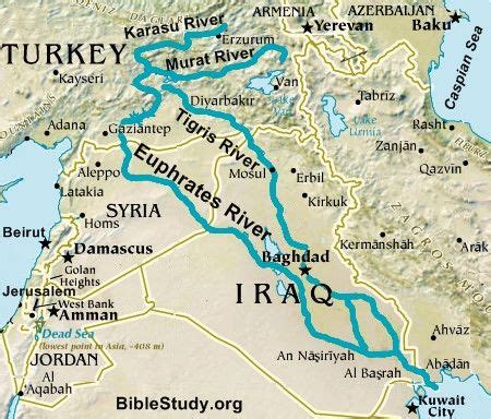 Euphrates River Map | Bible Helps | Pinterest