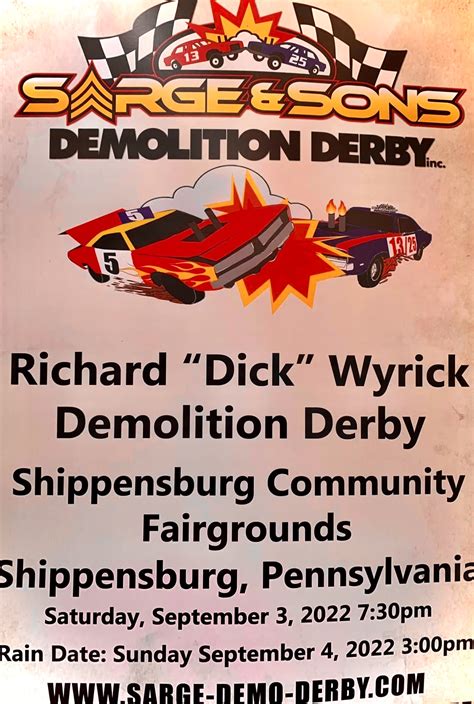 Demolition Derby at the Shippensburg Fairgrounds - SHIP SAVES