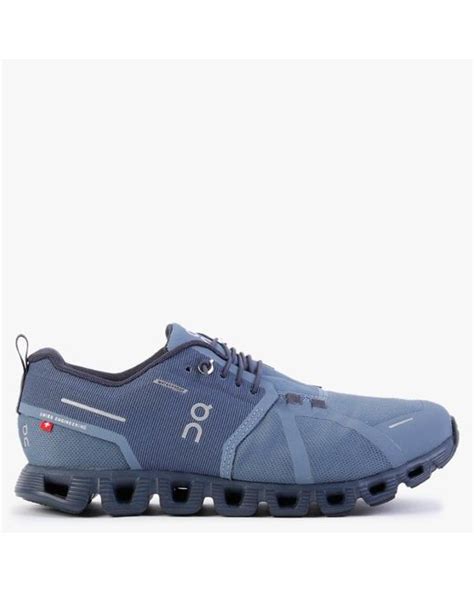 On Running Cloud 5 Waterproof Metal Navy Trainers in Blue | Lyst