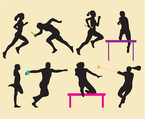 Athletics Women Silhouettes Vector Art & Graphics | freevector.com