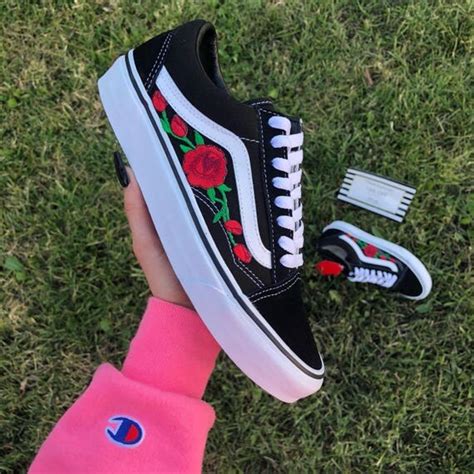 Rose Vans Old skool rose vans women womens sneakers rose