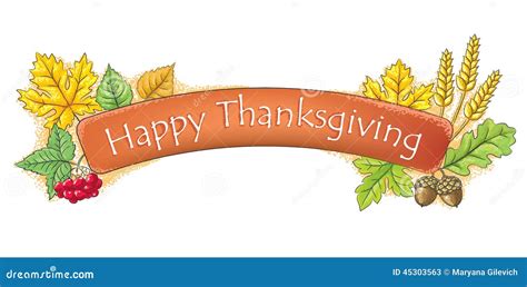 Happy Thanksgiving Banner Stock Photo - Image: 45303563