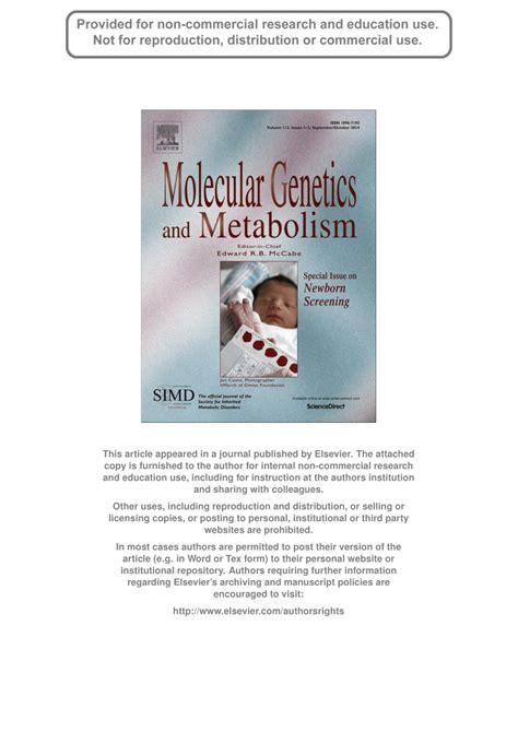 (PDF) Fifty years of phenylketonuria newborn screening - A great success for many, but what ...