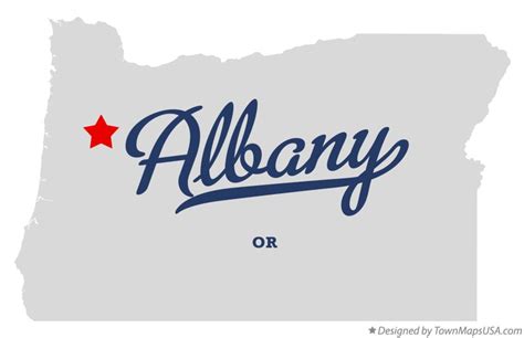 Map of Albany, OR, Oregon