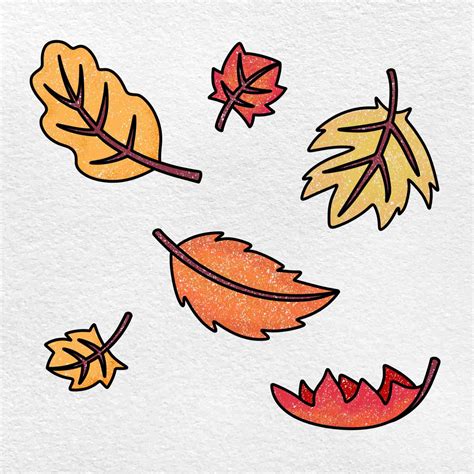 Leaves Falling Drawing