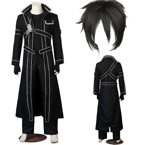 Anime Sword Art Online cosplay Kirito Kazuto Kirigaya Cosplay Costume high quality any size ...