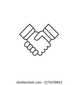 Handshake Icon Outline Style Design Handshake Stock Vector (Royalty ...