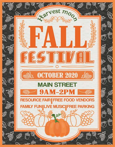 Fall Festival Flyer | Festival flyer, Fall festival, Free psd flyer templates