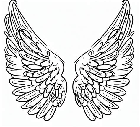 Print Angel Wings coloring page - Download, Print or Color Online for Free