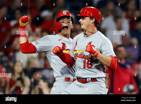 St. Louis Cardinals' Nolan Gorman (16) celebrates after his two-run ...