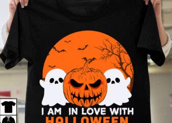 I Am in love with Halloween T-Shirt Design, I Am in love with Halloween ...