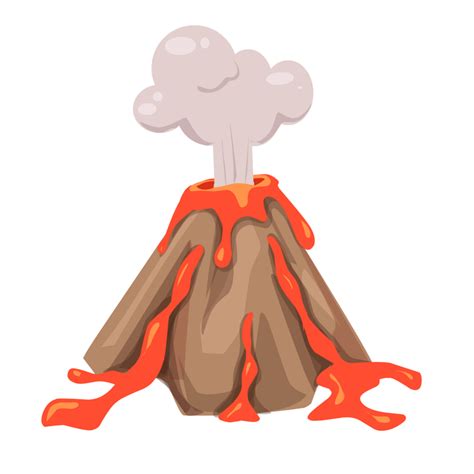 Volcano eruption Illustration 25351034 PNG