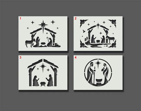 Nativity Scene Stencils Reusable Stencils for Wall Art, Home Décor ...