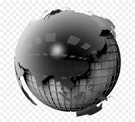 World Globe Earth Globo Terrestre Bianco E Nero, Sphere, Astronomy, Outer Space HD PNG Download ...