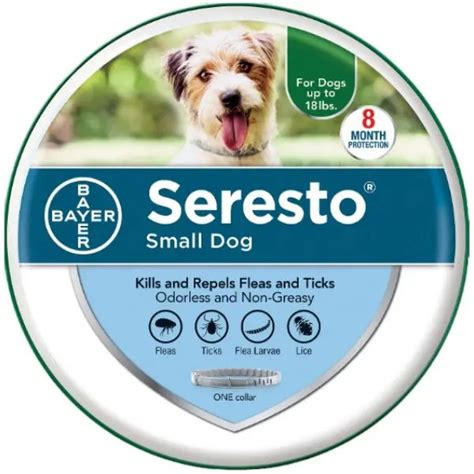 Seresto 8 Month Flea & Tick Prevention Collar for Small Dogs, Under 18-lb