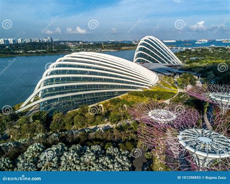 Aerial View, Gardens by the Bay, Singapore Editorial Stock Photo - Image of city, tourist: 101298893