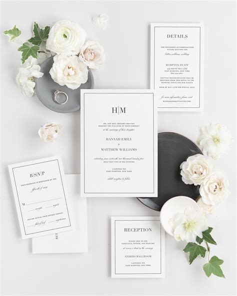 Classic Monogram Wedding Invitation with a Modern Twist | Shine Wedding ...