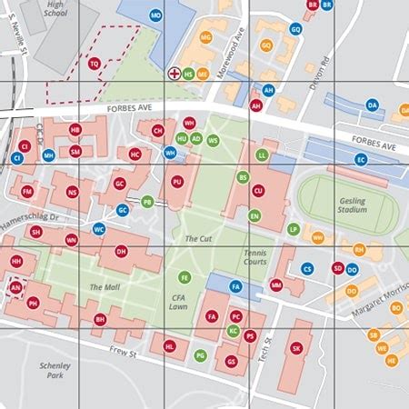 Carnegie Mellon Campus Map - Large World Map