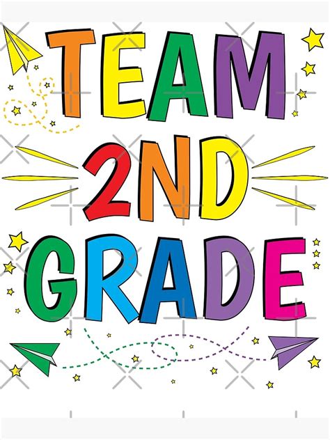 "Team 2nd Grade Second First Day of School" Poster for Sale by ZNOVANNA | Redbubble