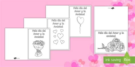 Tarjetas para colorear de San Valentín - Twinkl