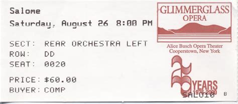 Glimmerglass Opera Concert & Tour History | Concert Archives