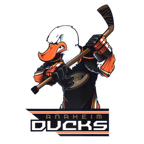 Наклейка с изображением талисмана хоккейной команды NHL Anaheim Ducks