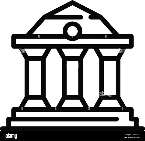 Courthouse icon, outline style Stock Vector Image & Art - Alamy