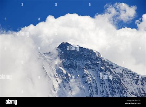 Jungfrau summit in the swiss alps Stock Photo - Alamy