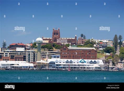 Newcastle city skyline with waterfront buildings and Christ Church ...