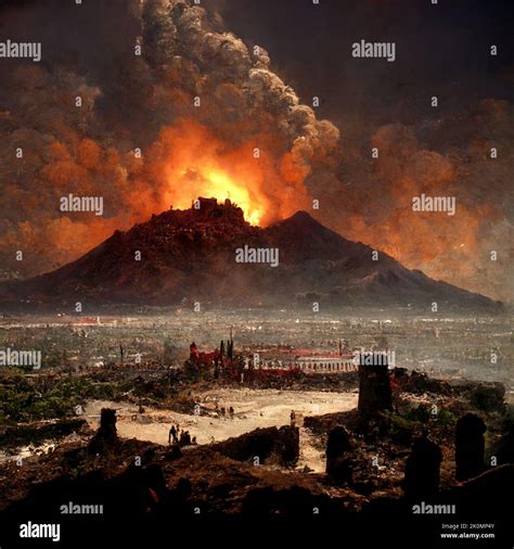 Pompeii vesuvius graphic hi-res stock photography and images - Alamy