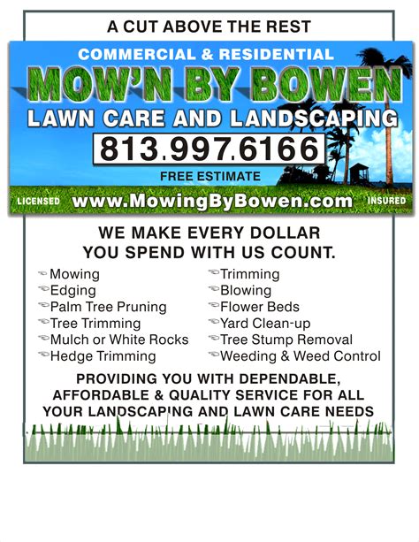 Lawn Care Flyers Templates Free