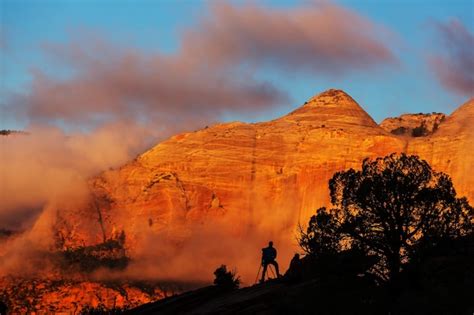 Premium Photo | Zion national park at sunrise. utah, usa