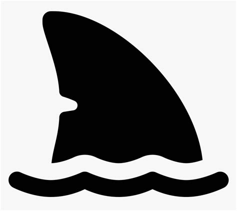 Shark Fin In Water Clipart Image