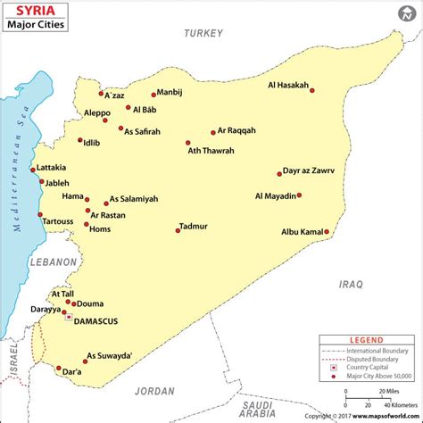 Cities in Syria | Syria Cities Map