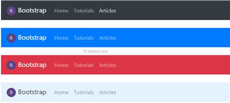 Bootstrap Navbar (Navigation Bar) - Tutlane | Navigation bar, Navigation, Light class