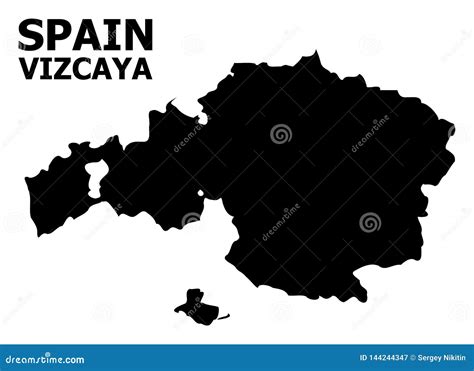 Vector Flat Map of Vizcaya Province with Caption Stock Vector ...