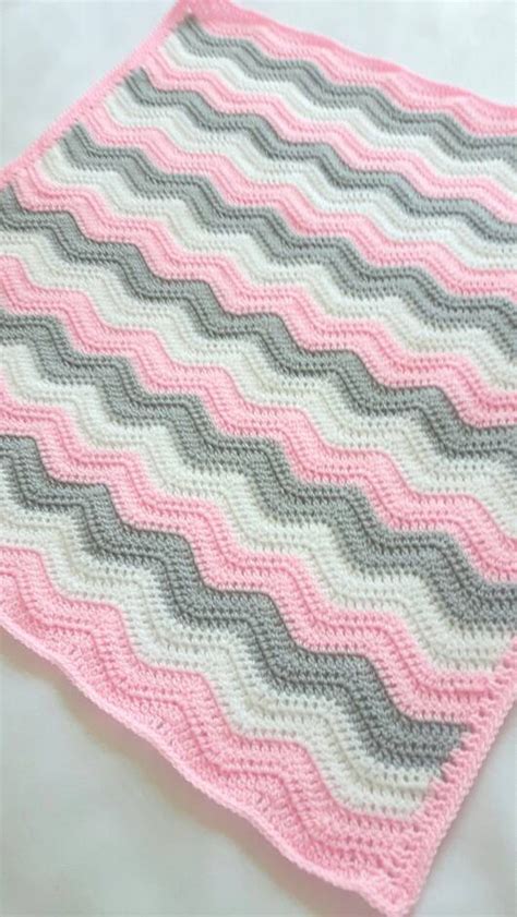 Baby Girl Crochet Blanket Receiving Blanket Baby Shower Gift | Etsy