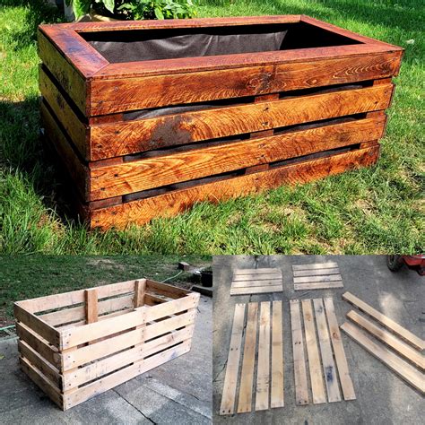 Pallet garden box i just finished. : r/palletfurniture