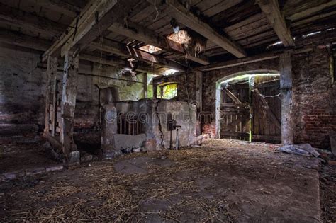 Interior of an Old, Decaying Barn. Stock Photo - Image of barn ...