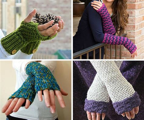 50+ Cute Crochet Fingerless Gloves Free Patterns | AllFreeCrochet.com