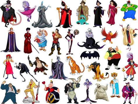 Disney Villains Scar Hades Jafar Mother Gothel Pete Cruella De Ville ...