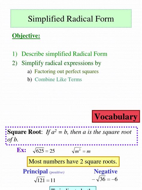 33 Simplified Radical Form.ppt