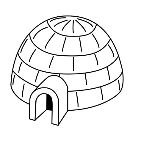 Igloo (Buildings and Architecture) – Free Printable Coloring Pages