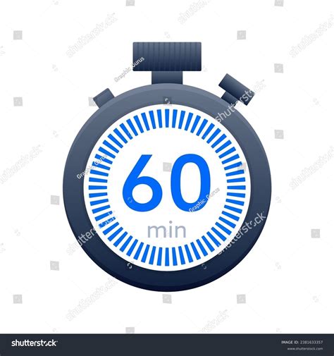 60 Min Timer Stopwatch Icons Countdown Stock Vector (Royalty Free ...