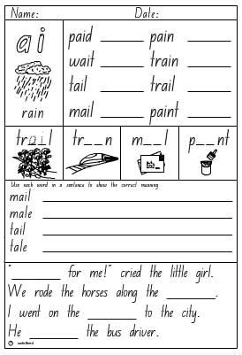 Vowel Digraphs- ai Activity Sheet - Studyladder Interactive Learning Games