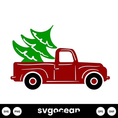 Christmas Truck Svg vector for instant download - Svg Ocean — svgocean