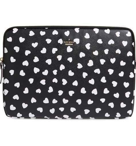 kate spade new york heartbeat faux leather universal laptop sleeve ...