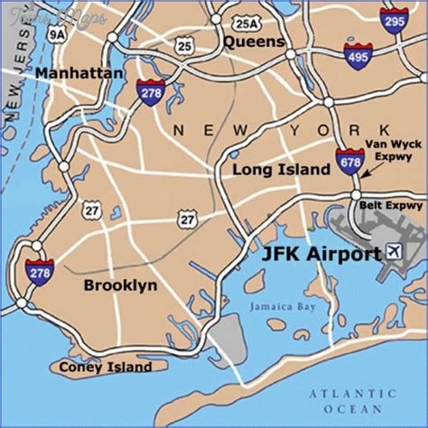 New York map of airports - ToursMaps.com